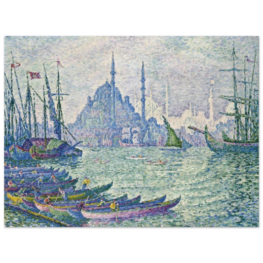 Paul Signac painting the Golden Horn the minarets
