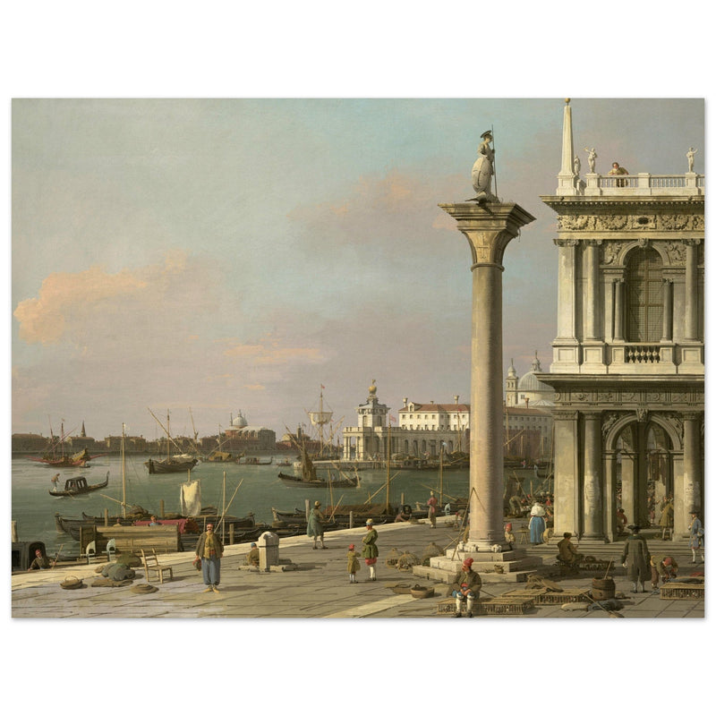 Canaletto antique painting in Venice Italy. Bacino di S. Marco.