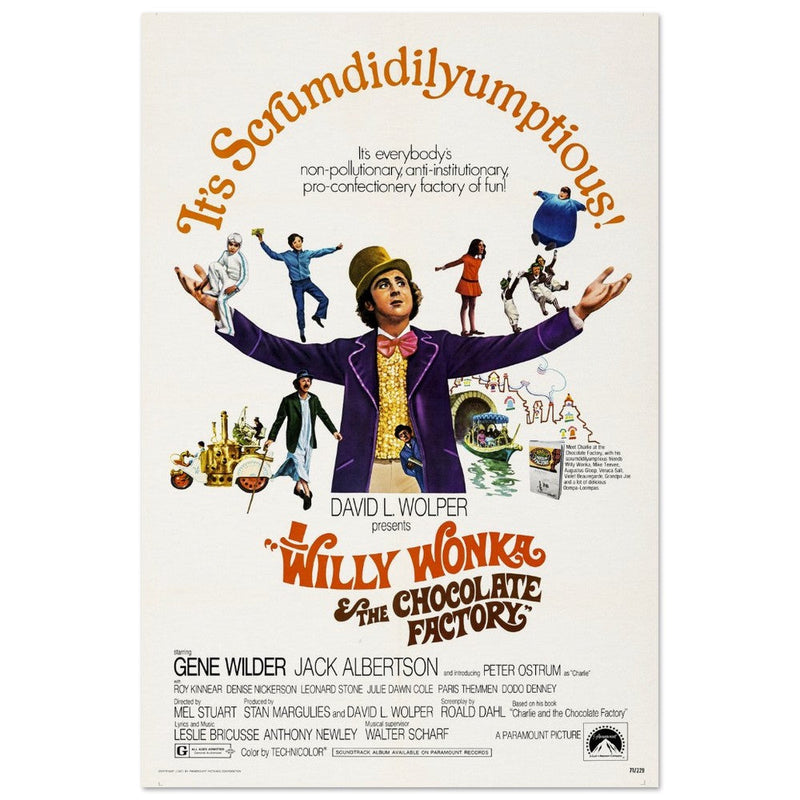 Willy Wonka and the Chocolate Factory movie poster.