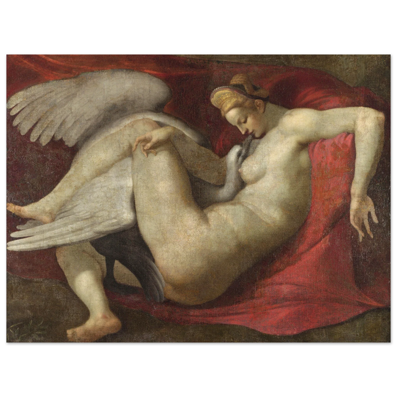 Leda and the Swan after Michelangelo 1530 copy of lost painting.