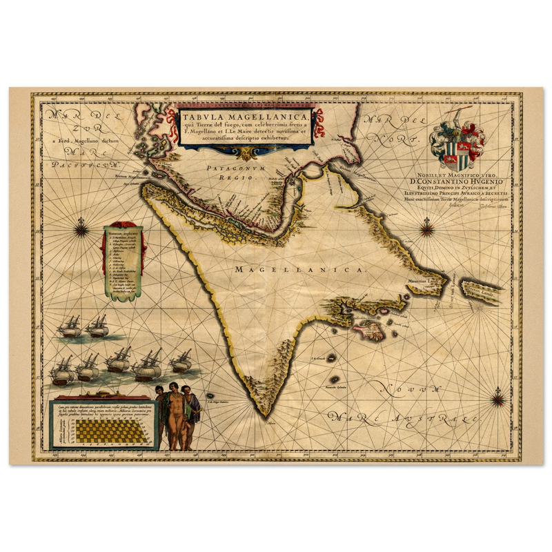 A Chart of Magellan by the Route of Tierra del Fuego by Willem Janszoon Blaeu