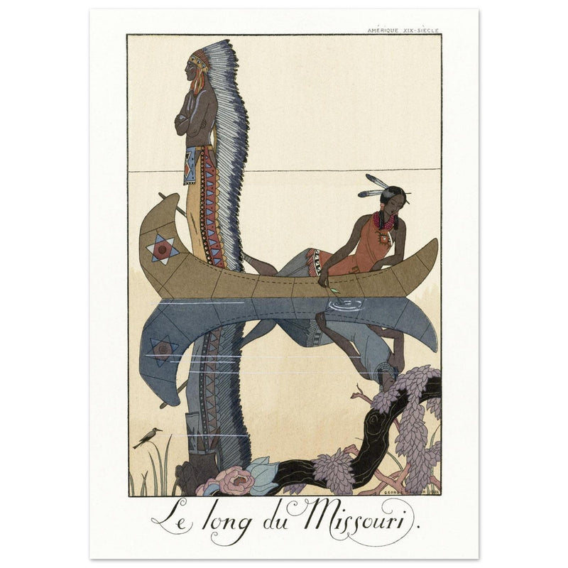 George Barbier The long Missouri vintage illustration