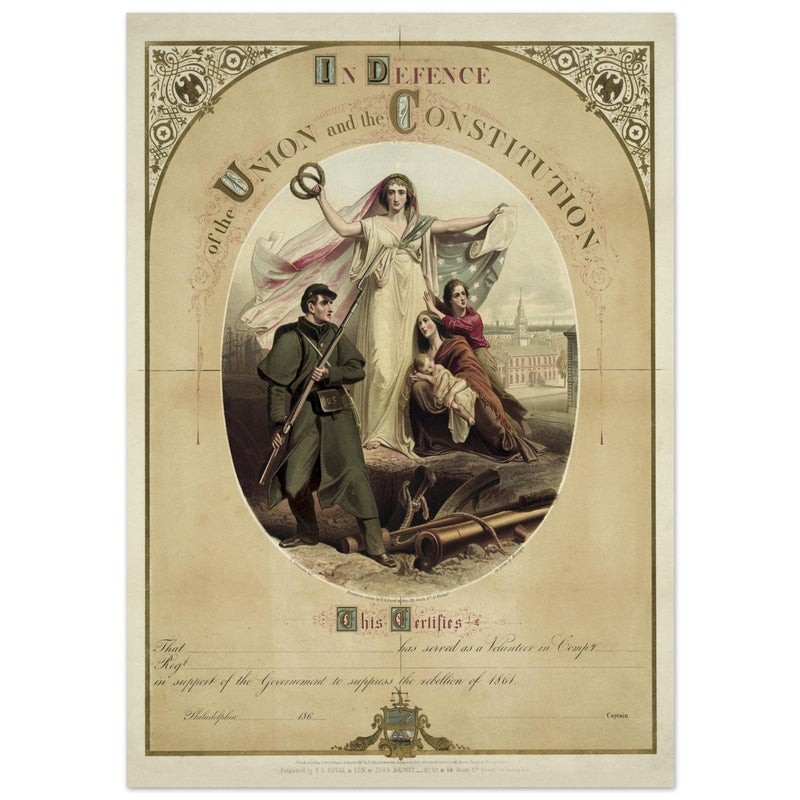 In defence of the Union and the Constitution vintage poster.