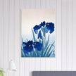 Irises by Ohara Koson Beautiful blue flowers woodblock painting in an