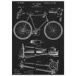 Vintage bicycle patent 1899 by M. C Johnson.