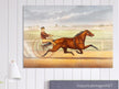Harness horse racing lithograph. Mr. Bonner's Horse Joe Elliott by John Cameron.