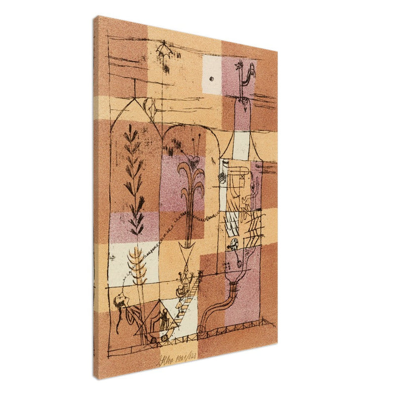 Paul Klee Hoffmanesque Scene abstract painting.