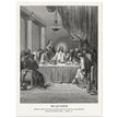 Gustave Dore The Bible engraving print . The Last Supper illustration .