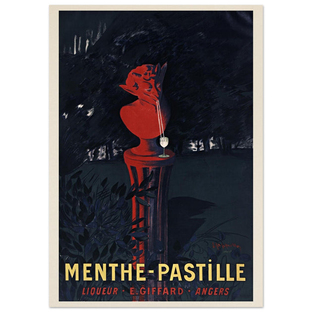 Menthe Pastille Liqueur advertising vintage poster by Leonetto Cappiello.