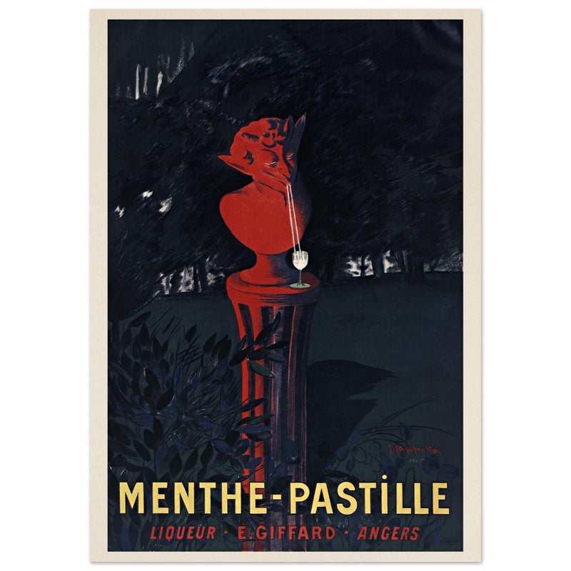 Menthe Pastille Liqueur advertising vintage poster by Leonetto Cappiello.