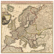 Solar eclipse map across Europe XVIII Century by Johann Baptist Homann.