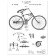 Vintage bicycle patent by Richard J Gatling 1894