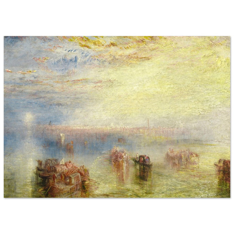 Approach to Venice by Joseph Mallord William Turner. Antique abstract painting of Venice Italy.