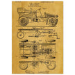 Motor Vehicle patent. Vintage car illustration.