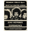 Jimi Hendrix concert poster of his performance at the Seattle Center Arena in 1968.