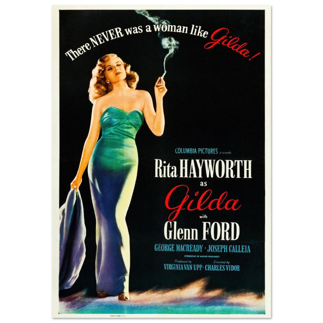 Gilda with Rita Hayworth and Glen Ford movie poster.