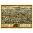Rome Italy antique vintage city map. 1572 ancient map of the italian capital by Georg Braun and  Frans Hogenberg.
