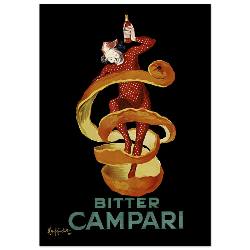 Leonardo Cappiello Bitter Campari master artwork. Vintage retro poster .