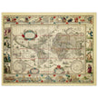 Ancient old world map 1638. Noua totius terrarum orbis geographica ac hydrographica tabula by Willem Janszoon Blaeu