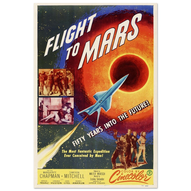 Flight to Mars movie poster.