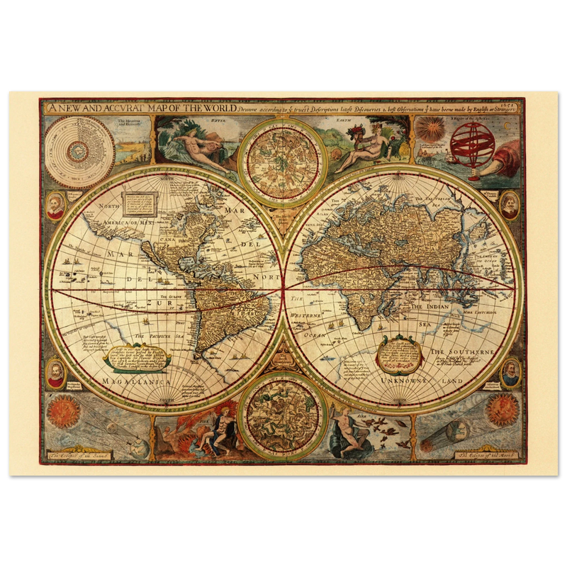 1651 Ancient world map by John Speed