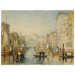 Venice the Rialto bridge in Italy. Antique painting by  Joseph Mallord William Turner.