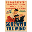 Gone with the wind movie poster.