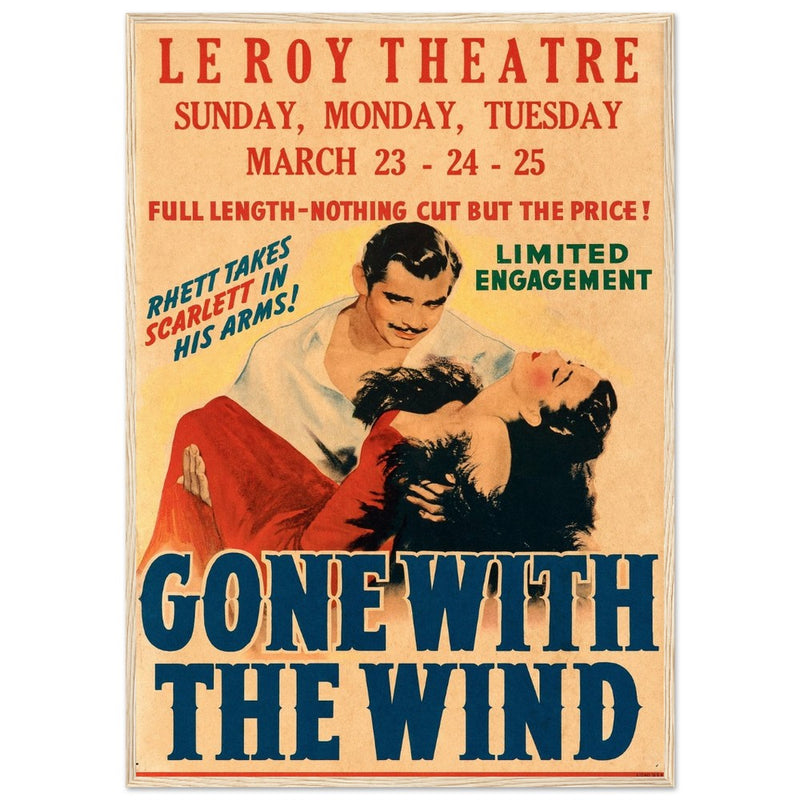 Gone with the wind movie poster.
