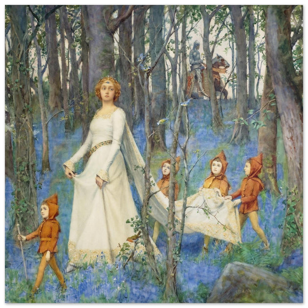 The Fairy Woods by Henry Meynell Rheam victorian painting reproduction.