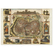 Jerusalem ancient map XVII Century by Daniel Stoopendael.