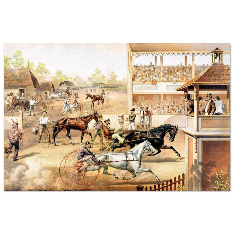 Harness racing .Ready for the Trot Bring up Your Horses by Nathaniel Currier.