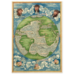 Ancient world map poster reproduction by Guillaume Le Testu 1555