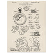 Winding Mechanism for Time Pieces, vintage clock patent .
