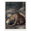 John Bauer the little princess and the bear vintage illustration . From the fairy tale Bella's Glorious Adventure.