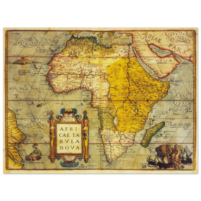 Africa map by Abraham Ortelius