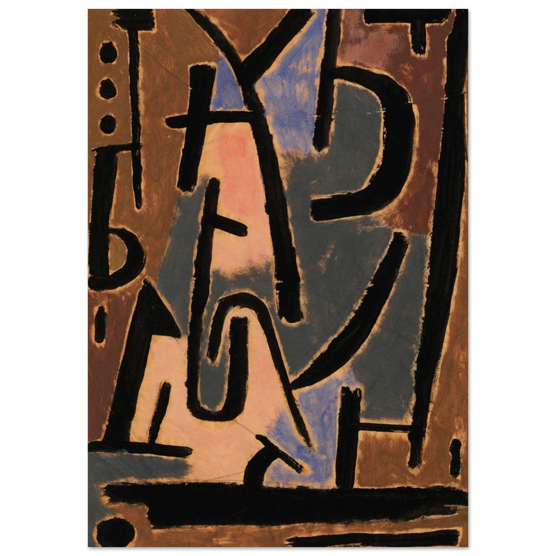 Paul Klee Bedrohliche Zeichen ( Threatening signs ). Abstract painting.  artwork. Wallart