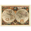 1638 Double hemisphere old world map by Hendrik Hondius.