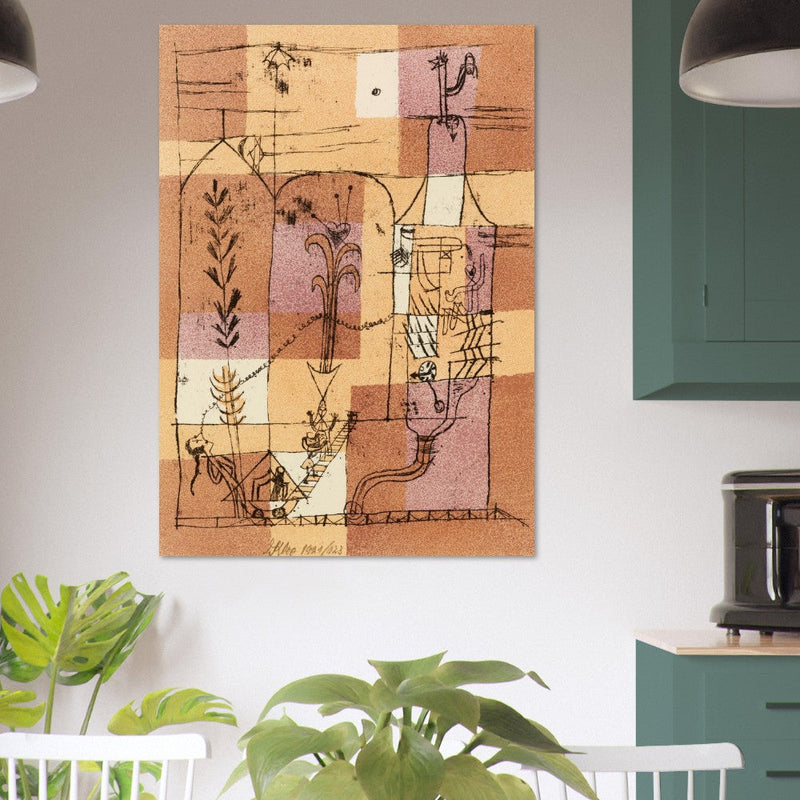 Paul Klee Hoffmanesque Scene abstract painting.