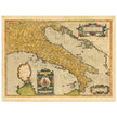 Ancient map of Italy by Abraham Ortelius. Vintage historic map.