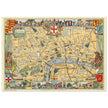 Children map of London vintage print 1938 by Leslie George Bullock
