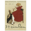 Théophile Alexandre Steinlen vintage poster  Girl Drinking Milk with Cats.