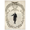 Declaration of Independence of America. George washington manuscript illustration.