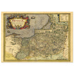 Ancient map of Prussia by Abraham Ortelius. Historic vintage map of 1570.