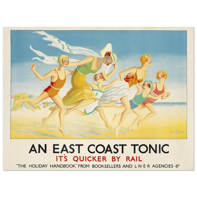 An East Coast Tonic by Jean Droit vintage art deco poster of early XX century.