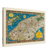Old map of Manhattan New York City. Antique map reproduction of Manhattan of the 20's