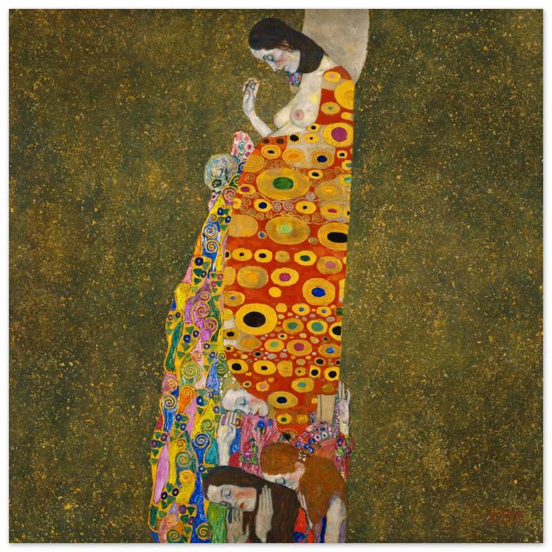 Gustav Klimt Hope II pregnant woman painting.