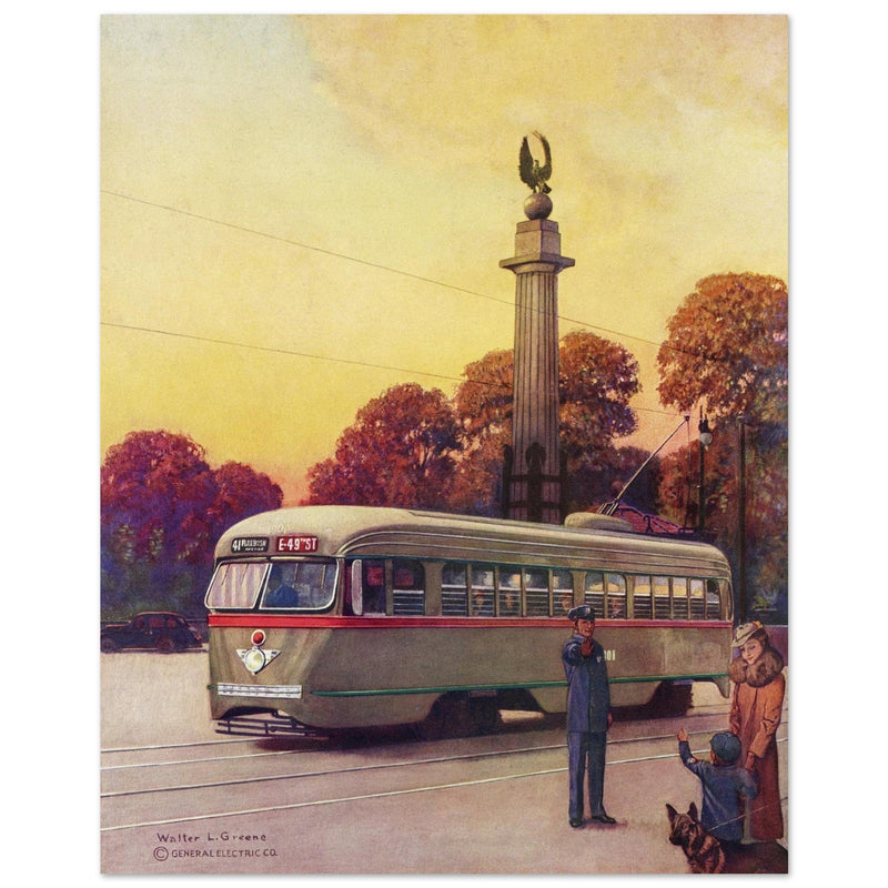 City Traffic by Walter L. Green. Retro poster.