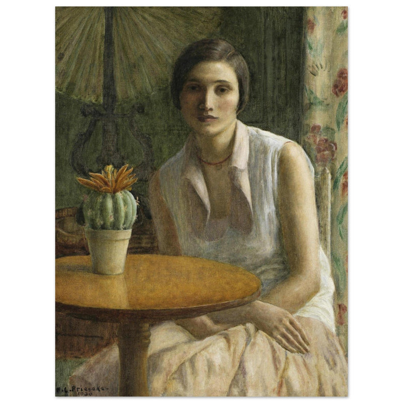 Portrait of a Woman with Cactus painting by Frederick Carl Frieseke