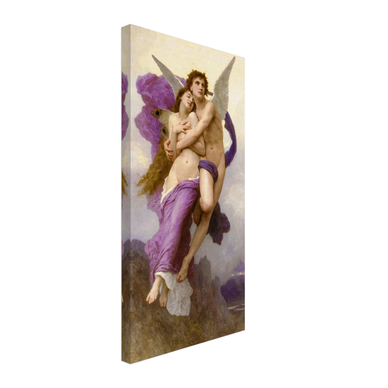 Antique painting The abduction of Psyche by William Adolphe Bouguereau 1895.