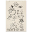 Winding Mechanism for Time Pieces, vintage clock patent .